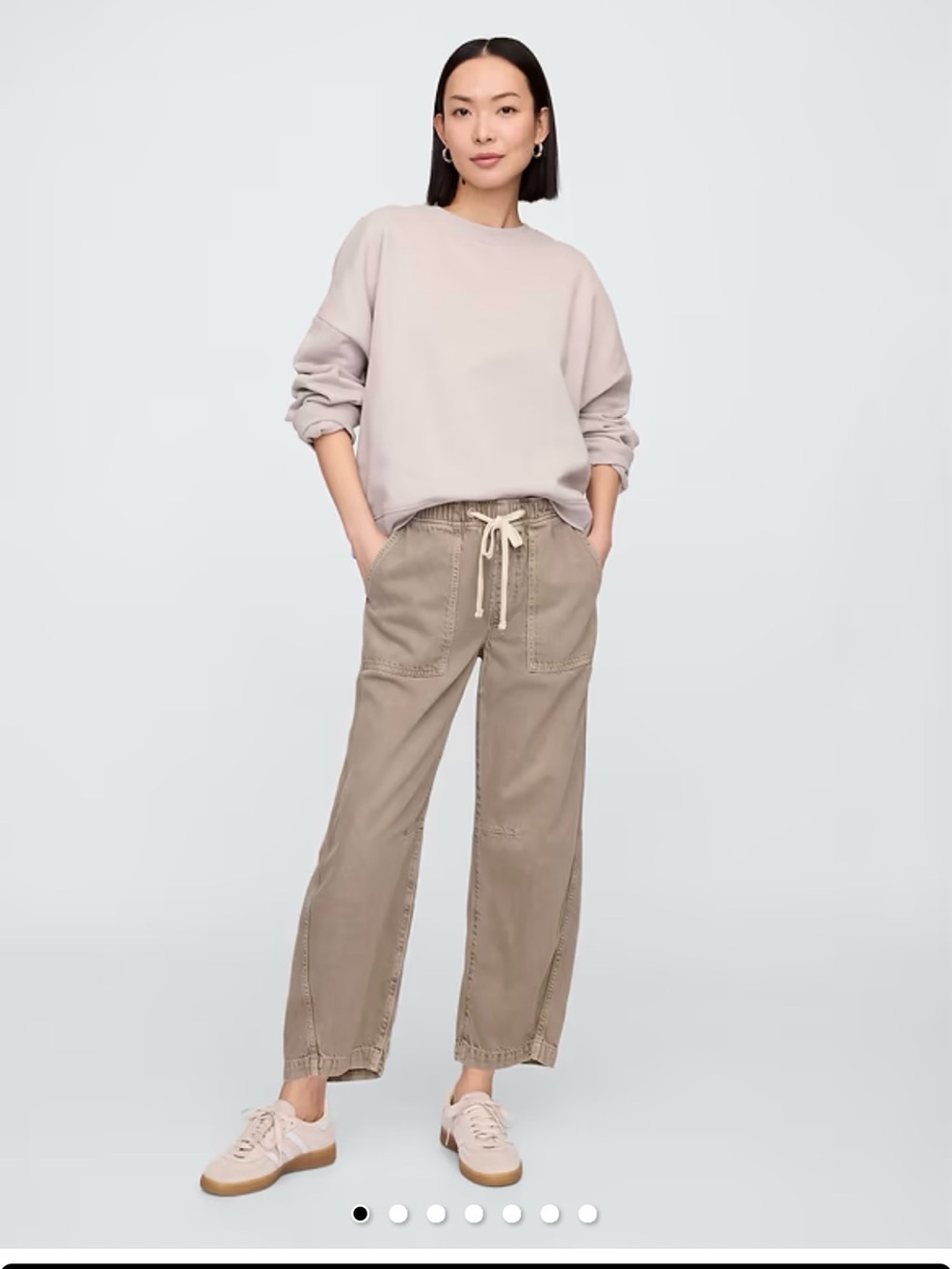 Mid Rise SuperSoft Pull-On Barrel Jeans